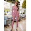 imageHybrid ampamp Company Womens Casual Work Office Dressy Double Lapel Single Button Peplum Comfortable BlazerRose