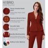 imageHybrid ampamp Company Womens Casual Work Office Dressy Double Lapel Single Button Peplum Comfortable BlazerRustCoppedressy  Premium Weight