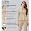 imageHybrid ampamp Company Womens Casual Work Office Dressy Double Lapel Single Button Peplum Comfortable BlazerStonedressy  Premium Weight
