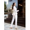 imageHybrid ampamp Company Womens Casual Work Office Dressy Double Lapel Single Button Peplum Comfortable BlazerWhitedressy  Premium Weight