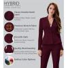 imageHybrid ampamp Company Womens Casual Work Office Dressy Double Lapel Single Button Peplum Comfortable BlazerWinedressy  Premium Weight