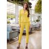 imageHybrid ampamp Company Womens Casual Work Office Dressy Double Lapel Single Button Peplum Comfortable BlazerYellow