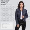 imageHybrid ampamp Company Womens Long Sleeve Denim Jackets Basic Button Down Jean Jacket with PocketsDark Wash