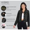 imageHybrid ampamp Company Womens Long Sleeve Denim Jackets Basic Button Down Jean Jacket with PocketsJk22881black