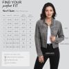 imageHybrid ampamp Company Womens Long Sleeve Denim Jackets Basic Button Down Jean Jacket with PocketsJk22882grey