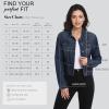 imageHybrid ampamp Company Womens Long Sleeve Denim Jackets Basic Button Down Jean Jacket with PocketsJk22887rinse Wash
