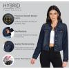 imageHybrid ampamp Company Womens Long Sleeve Denim Jackets Basic Button Down Jean Jacket with PocketsJk22887rinse Wash