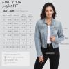 imageHybrid ampamp Company Womens Long Sleeve Denim Jackets Basic Button Down Jean Jacket with PocketsJk22888bleach