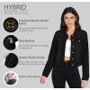 imageHybrid ampamp Company Womens Long Sleeve Denim Jackets Basic Button Down Jean Jacket with PocketsJk22889jet Black