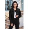 imageHybrid ampamp Company Womens Long Sleeve Denim Jackets Basic Button Down Jean Jacket with PocketsJk22889jet Black