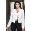 imageHybrid ampamp Company Womens Long Sleeve Denim Jackets Basic Button Down Jean Jacket with PocketsJk37340white