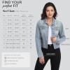 imageHybrid ampamp Company Womens Long Sleeve Denim Jackets Basic Button Down Jean Jacket with PocketsJk37350bleach