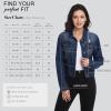 imageHybrid ampamp Company Womens Long Sleeve Denim Jackets Basic Button Down Jean Jacket with PocketsJk37350indigo