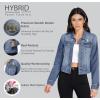 imageHybrid ampamp Company Womens Long Sleeve Denim Jackets Basic Button Down Jean Jacket with PocketsJk37350medwas