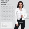 imageHybrid ampamp Company Womens Long Sleeve Denim Jackets Basic Button Down Jean Jacket with PocketsJk37350white