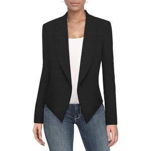 imageHybrid ampamp Company Womens Casual Work Office Blazer Open Front Heavy Ponti Shawl Collar Long Sleeve JacketCharcoal9789