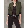 imageHybrid ampamp Company Womens Fashion Color Casual Office Comfy Zip Up Bomber Jacket Made in USA1139olive