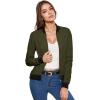 imageHybrid ampamp Company Womens Fashion Color Casual Office Comfy Zip Up Bomber Jacket Made in USA1139olive