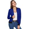 imageHybrid ampamp Company Womens Fashion Color Casual Office Comfy Zip Up Bomber Jacket Made in USA1139royal