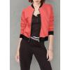 imageHybrid ampamp Company Womens Fashion Color Casual Office Comfy Zip Up Bomber Jacket Made in USA8750coral