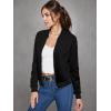 imageHybrid ampamp Company Womens Fashion Color Casual Office Comfy Zip Up Bomber Jacket Made in USAPerforatedblack
