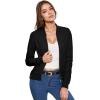 imageHybrid ampamp Company Womens Fashion Color Casual Office Comfy Zip Up Bomber Jacket Made in USAPerforatedblack