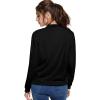 imageHybrid ampamp Company Womens Fashion Color Casual Office Comfy Zip Up Bomber Jacket Made in USAPerforatedblack