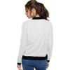 imageHybrid ampamp Company Womens Fashion Color Casual Office Comfy Zip Up Bomber Jacket Made in USAPerforatedivory