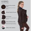 imageOlivia Miller Womens Faux Leather Zip Up Moto Biker JacketBrown