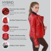 imageOlivia Miller Womens Faux Leather Zip Up Moto Biker JacketRed