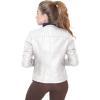 imageOlivia Miller Womens Faux Leather Zip Up Moto Biker JacketWhite