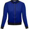 imageHybrid ampamp Company Womens Fashion Color Casual Office Comfy Zip Up Bomber Jacket Made in USA1139royal