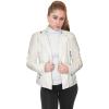 imageOlivia Miller Womens Faux Leather Zip Up Moto Biker JacketIvory