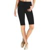 imageHybrid ampamp Company and Comapny Womens Perfectly Shaping Hyper Stretch Bermuda Shorts CapriBermudablack