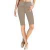 imageHybrid ampamp Company and Comapny Womens Perfectly Shaping Hyper Stretch Bermuda Shorts CapriBermudakhaki