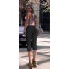 imageHybrid ampamp Company and Comapny Womens Perfectly Shaping Hyper Stretch Bermuda Shorts CapriCapriblack