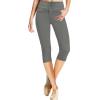 imageHybrid ampamp Company and Comapny Womens Perfectly Shaping Hyper Stretch Bermuda Shorts CapriCaprigunmet