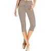 imageHybrid ampamp Company and Comapny Womens Perfectly Shaping Hyper Stretch Bermuda Shorts CapriCaprikhaki