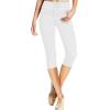 imageHybrid ampamp Company and Comapny Womens Perfectly Shaping Hyper Stretch Bermuda Shorts CapriCapriwhite