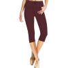 imageHybrid ampamp Company and Comapny Womens Perfectly Shaping Hyper Stretch Bermuda Shorts CapriCapriwine