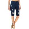imageHybrid ampamp Company and Comapny Womens Perfectly Shaping Hyper Stretch Bermuda Shorts CapriDestructedbermudadwash