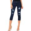 imageHybrid ampamp Company and Comapny Womens Perfectly Shaping Hyper Stretch Bermuda Shorts CapriDestructedcapridwash