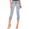 imageHybrid ampamp Company and Comapny Womens Perfectly Shaping Hyper Stretch Bermuda Shorts CapriDestructedcaprilwash