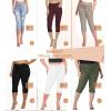 imageHybrid ampamp Company and Comapny Womens Perfectly Shaping Hyper Stretch Bermuda Shorts CapriDestructedcaprimedblu