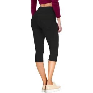 imageHybrid ampamp Company and Comapny Womens Perfectly Shaping Hyper Stretch Bermuda Shorts CapriCapriblack