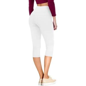 imageHybrid ampamp Company and Comapny Womens Perfectly Shaping Hyper Stretch Bermuda Shorts CapriCapriwhite