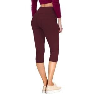 imageHybrid ampamp Company and Comapny Womens Perfectly Shaping Hyper Stretch Bermuda Shorts CapriCapriwine