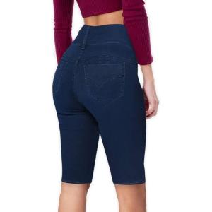 imageHybrid ampamp Company and Comapny Womens Perfectly Shaping Hyper Stretch Bermuda Shorts CapriDestructedbermudadwash