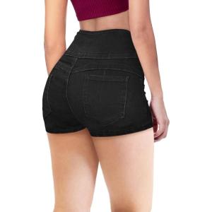 imageHybrid ampamp Company and Comapny Womens Perfectly Shaping Hyper Stretch Bermuda Shorts CapriShortblack