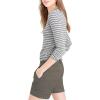 imageHybrid ampamp Company Womens Bermuda Walking Shorts Stretch 7 inch Inseam Super ComfyDark Olive